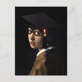 Vermeer Pearl Earring Afstuderen Afstudeerder Pet Aankondigingskaart