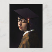 Vermeer Pearl Earring Afstuderen Afstudeerder Pet Aankondigingskaart (Voorkant)