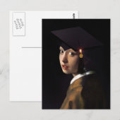 Vermeer Pearl Earring Afstuderen Afstudeerder Pet Briefkaart (Voorkant / Achterkant)