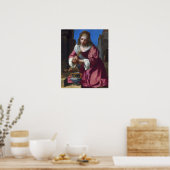 Vermeer - Saint Praxedis 1655 Poster (Keuken)