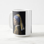 Vermeer schilderen - Meisje met een parel Koffiemok (Voorkant links)