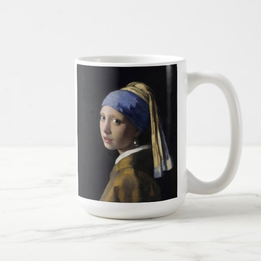 Vermeer schilderen - Meisje met een parel Koffiemok (Rechts)
