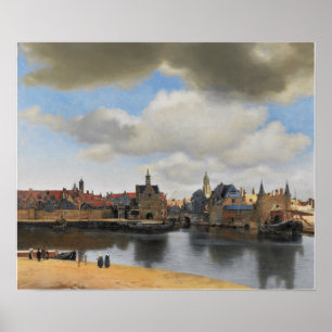 Vermeer - Uitzicht van delft 1663 Poster
