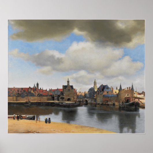 Vermeer - Uitzicht van delft 1663 Poster (Voorkant)