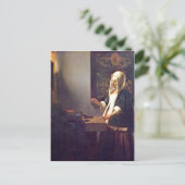 Vermeer van Delft, Jan Die Perlenw?gerin Woman Hol Briefkaart (Staand voorkant)