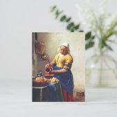 Vermeer van Delft, Jan Milchausgie?ende Magd de M Briefkaart (Staand voorkant)