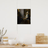 Vermeer - Vrouw met een saldo van 1665 Poster (Keuken)