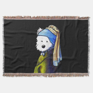 Vermeer Westie Meisje Gooi Deken