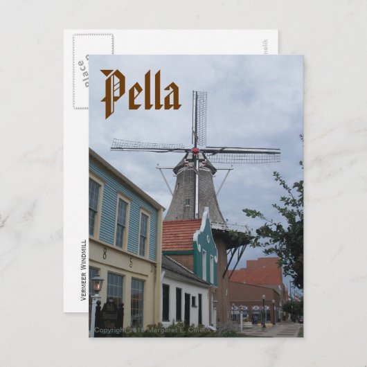 Vermeer Windmill, Historisch dorp, Pella, Iowa Briefkaart (Voorkant / Achterkant)