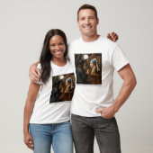 Vermeer working on Girl with Oyster Earring. T-shirt (Unisex)