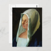 VERMEER'S LADY WEIGHING GOLD BRIEFKAART (Voorkant / Achterkant)