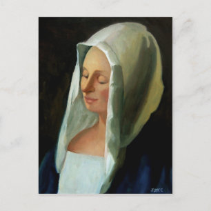 VERMEER'S LADY WEIGHING GOLD BRIEFKAART