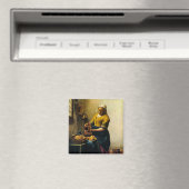 Vermeer's Maidservant Pil Milk (circa 1660) Magneet (Insitu (Vaatwasser))