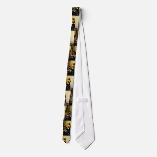 Vermeer's Maidservant Pil Milk (circa 1660) Stropdas (Achterkant)