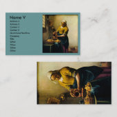 Vermeer's Maidservant Pil Milk (circa 1660) Visitekaartje (Voorkant / Achterkant)