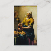 Vermeer's Maidservant Pil Milk (circa 1660) Visitekaartje (Achterkant)