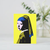 Vermeer's parelaarsala briefkaart (Staand voorkant)