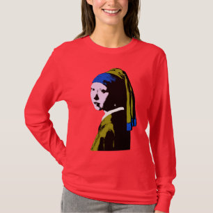Vermeer's Pearl Earring Pop Art T-shirt