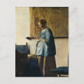 Vermeer's Vrouw in Blauw Leest a Letter ca.1665 Briefkaart (Voorkant)