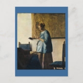 Vermeer's Vrouw in Blauw Leest a Letter ca.1665 Briefkaart (Voorkant)