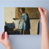 Vermeer's Vrouw in Blauw Leest a Letter ca.1665 Flyer (Hand)