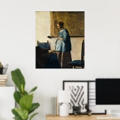 Vermeer's Vrouw in Blauw Leest a Letter ca.1665 Poster (Thuiskantoor)