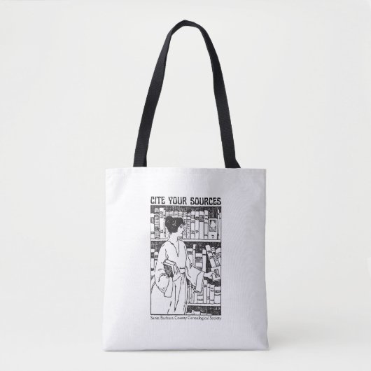 Vermeld je bronnen Canvas tas (Voorkant)