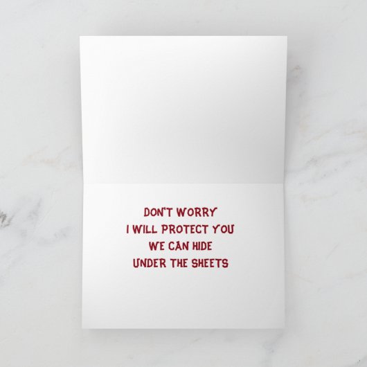 **VERMELDE "R" VOOR "U" VOOR EEN HALLOEEN** FEESTDAGEN KAART (Binnen)