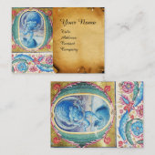 VERMELDING VAN ANTIEK WINDMINIATUURMONOGRAM VISITEKAARTJE (Voorkant / Achterkant)