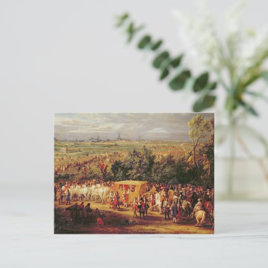 Vermelding van Louis XIV en Marie-Therese van Briefkaart (Staand voorkant)