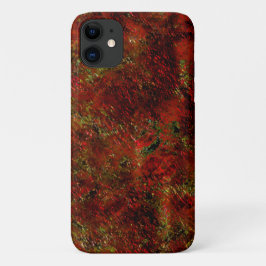 Vermelho forte esfolado sobre o cinza áspero Case-Mate iPhone case