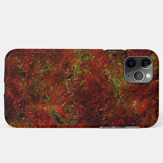 Vermelho forte esfolado sobre o cinza áspero Case-Mate iPhone case (Achterkant (horizontaal))