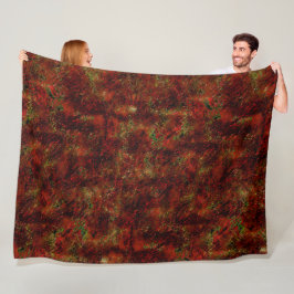 Vermelho forte esfolado sobre o cinza áspero fleece deken