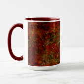 Vermelho forte esfolado sobre o cinza áspero mok (Links)