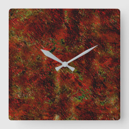 Vermelho forte esfolado sobre o cinza áspero vierkante klok