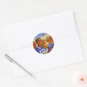 Vermenigvuldig de oevers van de Sovjet-portemonnee Ronde Sticker (Envelop)