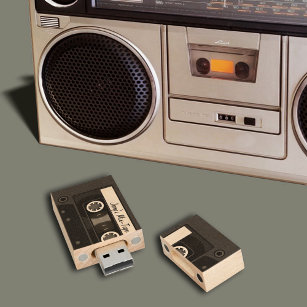 Vermenigvuldig tape-persoonlijk zwart houten USB stick