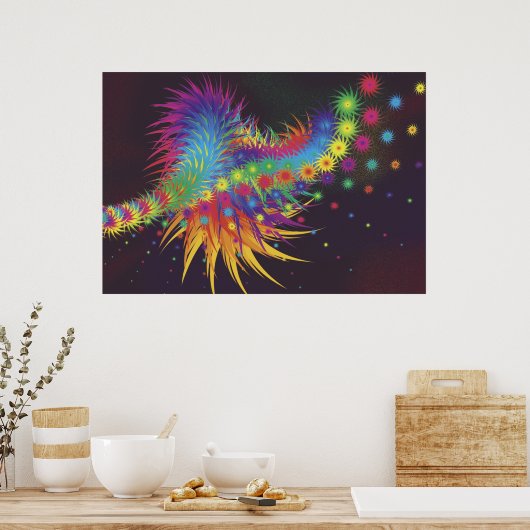 Vermenigvuldigd statisch veld poster (Keuken)