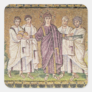 Vermenigvuldiging van de Brood en de Vissen Vierkante Sticker