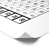 Vermenigvuldigingsfactor 30 met 20 inch poster (Hoek)