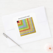 "Vermenigvuldigingsgrafiek" Vierkante Sticker (Envelop)