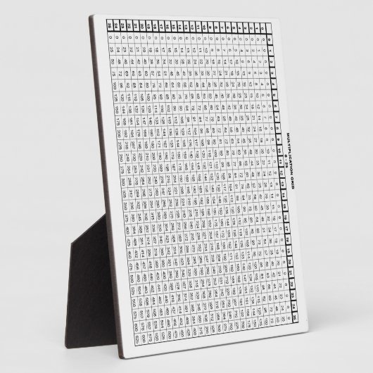 Vermenigvuldigingstabel 25 met 25 fotoplaat (Zijkant)