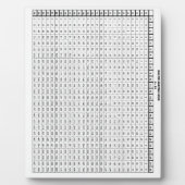 Vermenigvuldigingstabel 25 met 25 fotoplaat (Voorkant)