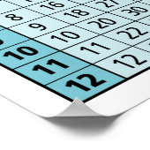 vermenigvuldigingstabel... onmiddellijke rekenmach poster (Hoek)