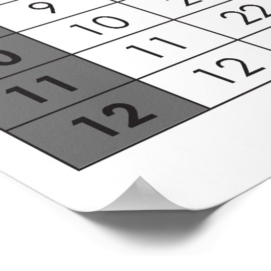 Vermenigvuldigingstabel Poster (Hoek)