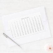 Vermenigvuldigingstabel Rechthoekige Sticker (Envelop)