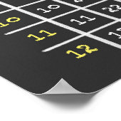 Vermenigvuldigingstabel van het chrokbord poster (Hoek)