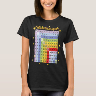 Vermenigvuldigingsvierkantsstrijkstabel Wiskunde G T-shirt