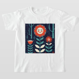 Vermenselijkte bloemen t-shirt