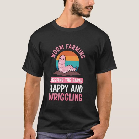 Vermi Compost Compostering Vermicompost Worm Farme T-shirt (Voorkant)